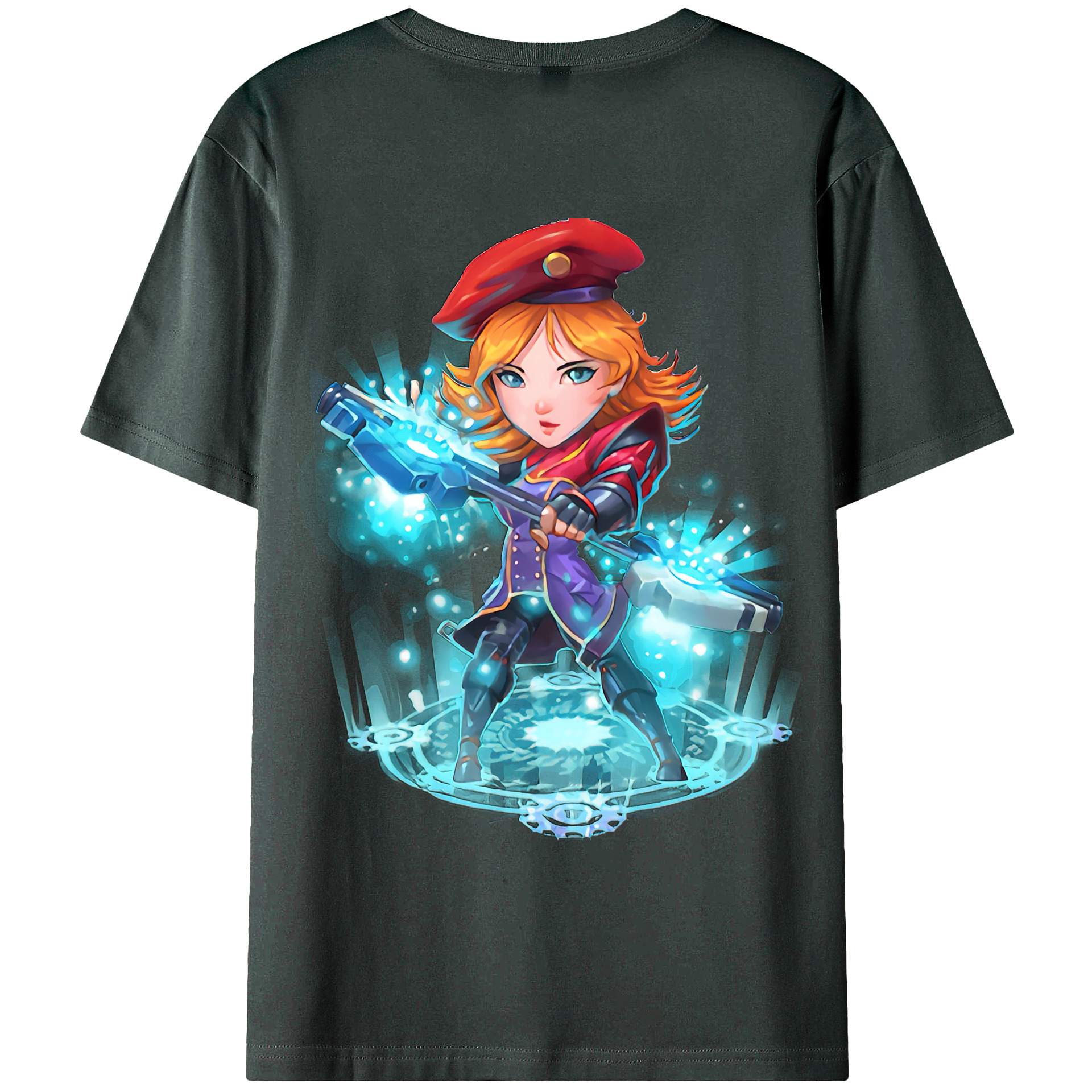 （画像用） リーグ・オブ・レジェンド League of Legends LOL 綿100％ メンズ半袖Tシャツ（バックプリント） 通気性